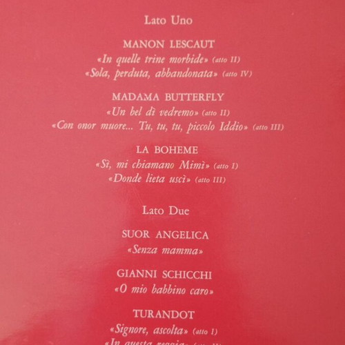 Maria Callas vinyl record like new, Puccini heroines