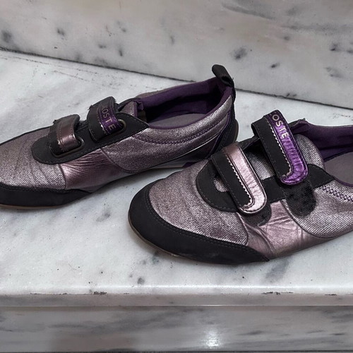 Lacoste sneakers women's No.38 brown with purple, like new