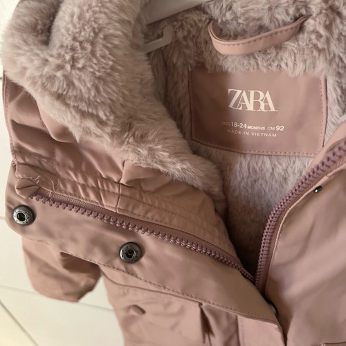 Waterproof jacket with fur lining 18-24 months Zara in very good condition