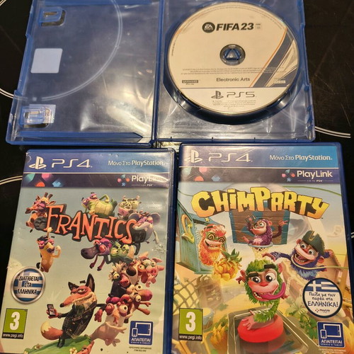 Chimp Party, Frantics and FIFA 23 PS4 used, bundle