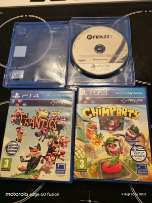 Chimp Party, Frantics and FIFA 23 PS4 used, bundle