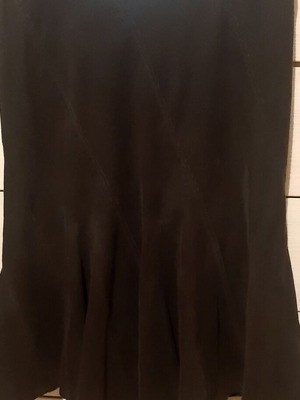 Zara long skirt Large/40, brown cotton corduroy, like new