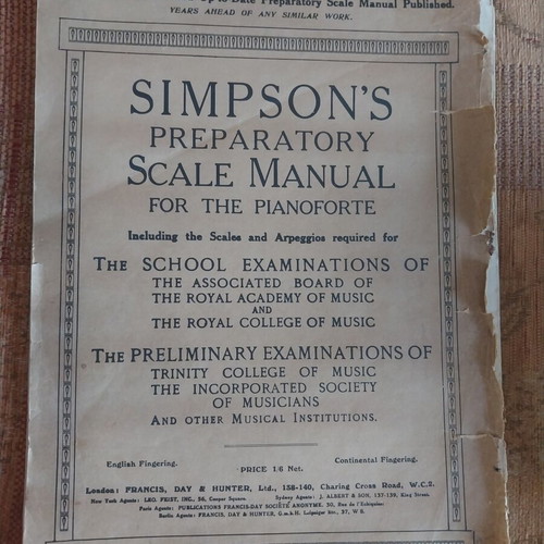 Smallwood's Pianoforte Tutor sheet music used, Greek