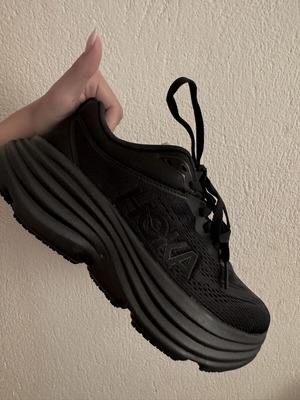 Hoka One One Bondi 8 running shoes, black, size 37 1/3