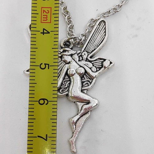 Fairy Pendant Necklace like new, stainless steel