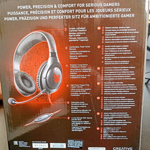 Creative Blaze headset multimedia wired new
