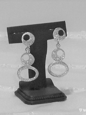 Fashion ασημένια 925 σκουλαρίκια με ζιργκόν σε κοπή μπριγιάν καινούργια