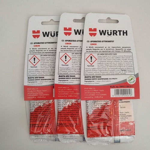 Wurth Aromatic Cards new, hanging, lemon scent