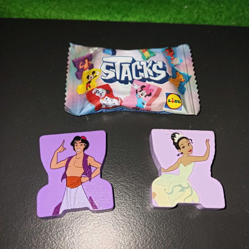 Disney LIDL Stacks heroes princess Aladdin collection used, set of three