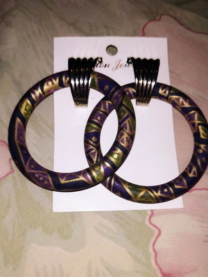 Large earrings new, made of rubber