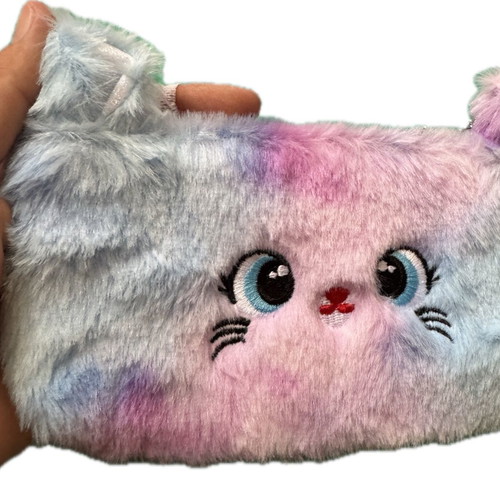 Furry pencil case like new