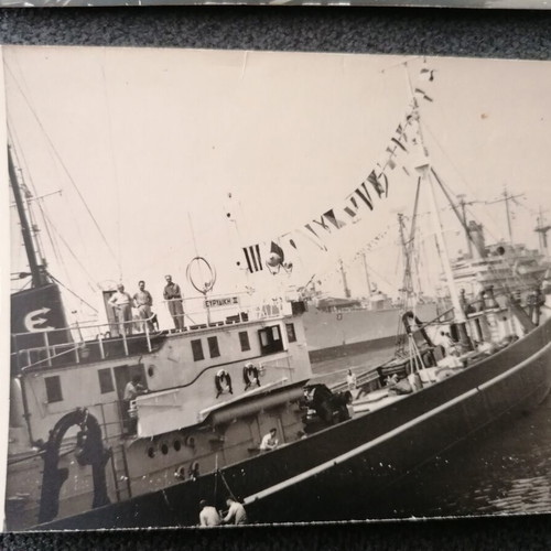 Ship "Evridiki" used, 3 photos from Genoa 1960