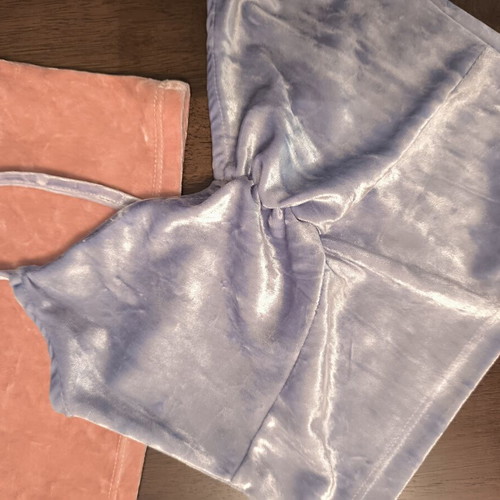 Velvet tops set new, blue and pink, size S, H&M