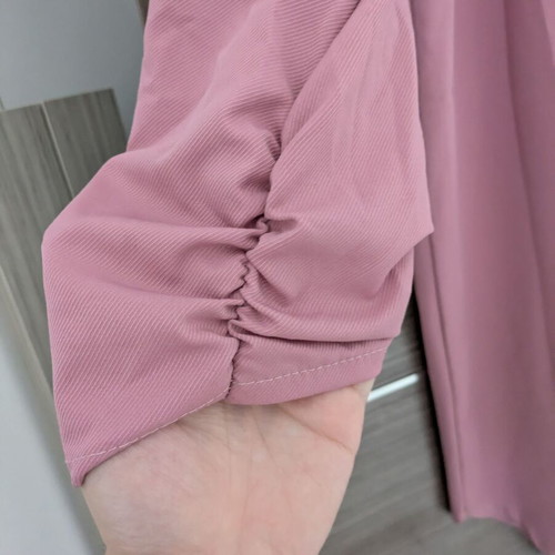 Tunic pink like new, one size with classic collar and pocket