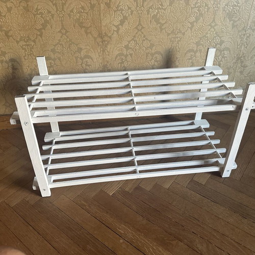 Wooden shoe rack