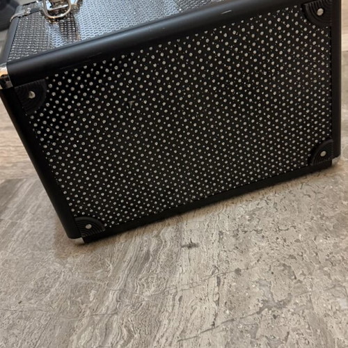 Cosmetic Case new, black with strass details and lock