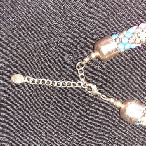 Necklace used with gold-plated and colorful beads