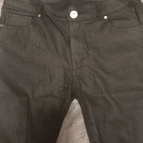 Leather women's pants black like new, size L
