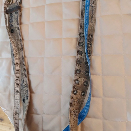 Men's belt used, canvas material, 99 cm length