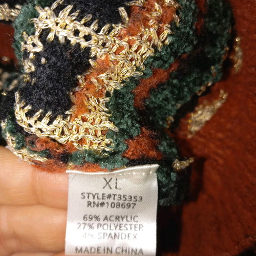 Edited sweater used, soft with bell sleeves, orange-gold, L/XL
