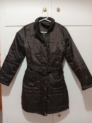 Jacket size M, like new, brown, belt included