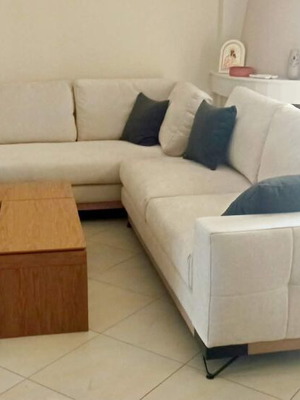 Corner sofa 300x230x96 like new, left corner, beige waterproof fabric