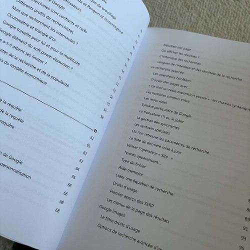 Google book like new, in French