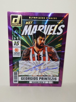 Donruss Euroleague NET Marvels 2024-25 Georgios Printezis Signed Card new