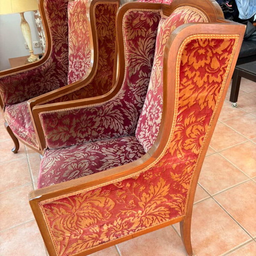 Classic vintage living room set used with sofa and two armchairs