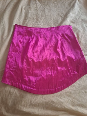 Satin mini skirt pink like new, high waist, size S