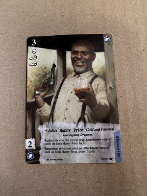 Call of Cthulhu John Henry Price promo card used, curved
