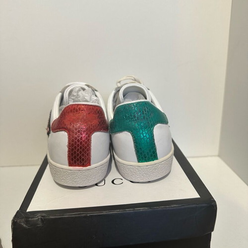 GG white leather sneakers size 38 used