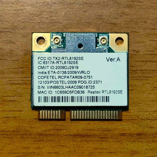 Realtek RTL8192SE Wi-Fi Card for Laptop like new