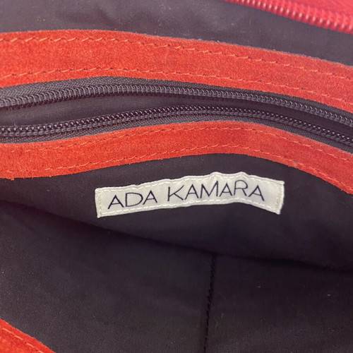 Ada Kamara women's suede handbag like new, red