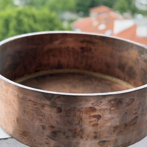 Large copper basin vintage style, used