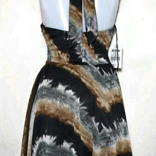 Bellino dress brand new with striking print and rhinestone detail