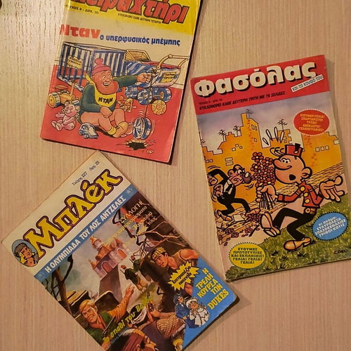 Various comics used, Mickey Mouse, Adventure, Blek issues