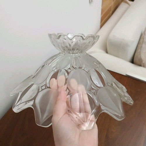 Glass fondue bowl like new, 30 cm diameter