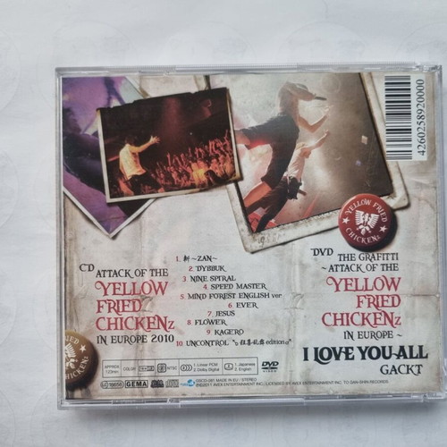 Gackt Attack of the Yellow Fried Chickenz CD and DVD new