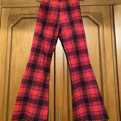 Flared pants new, red, size XS
