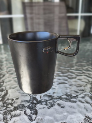 The Gun Mug used, designed by Chilli Chilly