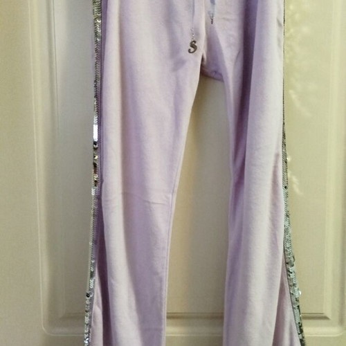 SugarFree women's sweatpants like new, purple with side sequins