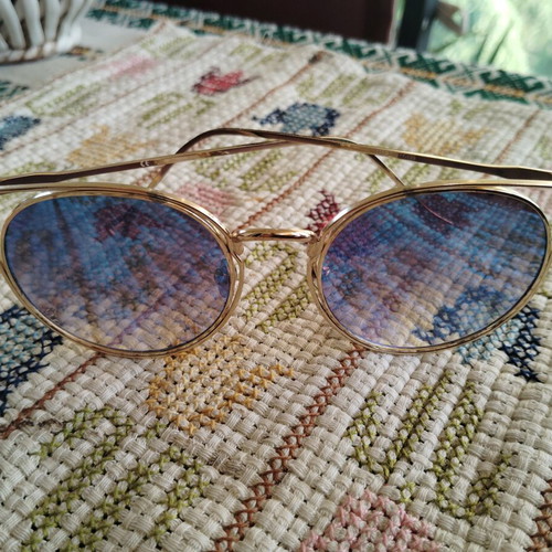 Gold & Wood sunglasses like new, men's, gold color