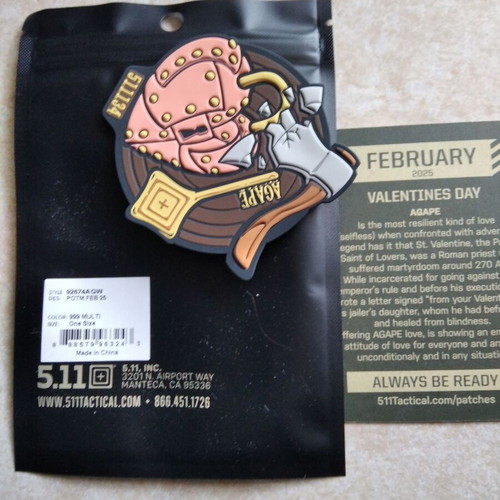 5.11 Tactical Patch of the Month February 2025 new, Valentines Day