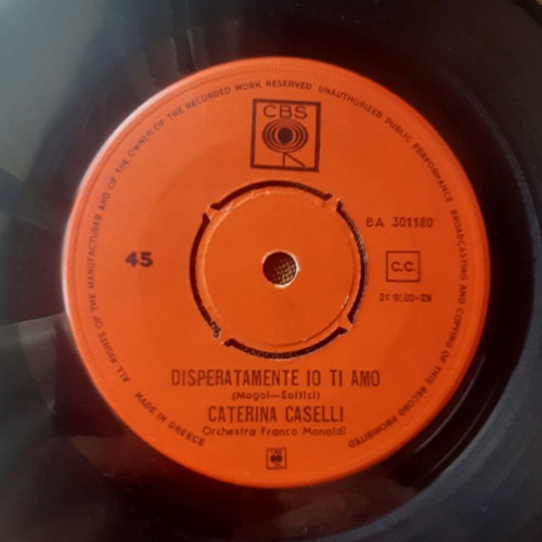 Caterina Caselli Il Volto Della Vita 7" single used, pop