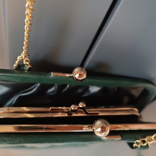 Small cross body wallet bag used, dark green