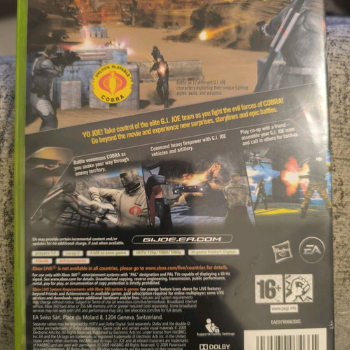 G.I.JOE The Rise of Cobra Xbox 360 like new