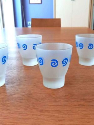 Glass tumblers set of 6 with spiral design new