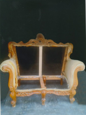 French wooden carved sofa like new