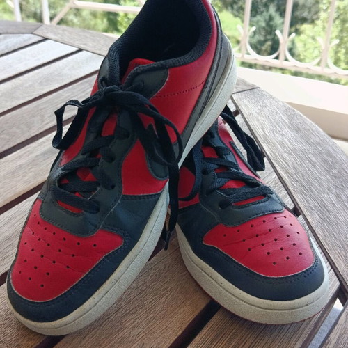 Nike Court Borough Low Recraft size 40 like new, red-black-white